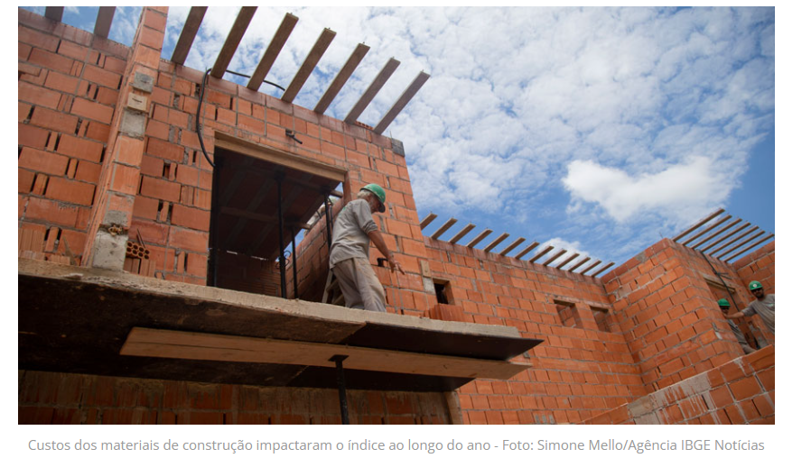 IBGE-MG Informa: Índice Nacional da Construção Civil aumenta 0,05% em Minas Gerais