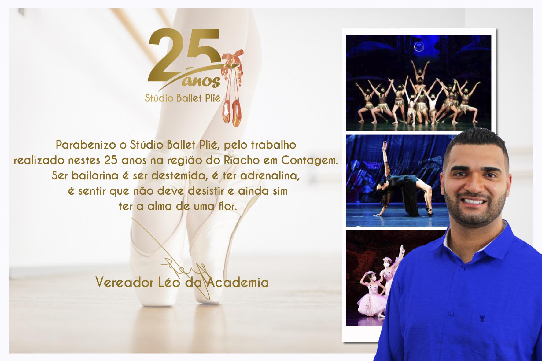 Vereador Léo da Academia homenageia o Stúdio Ballet Plié