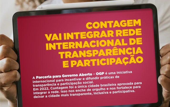 Contagem é a primeira cidade mineira e a única brasileira aprovada para ingressar em organização internacional de transparência e participação
