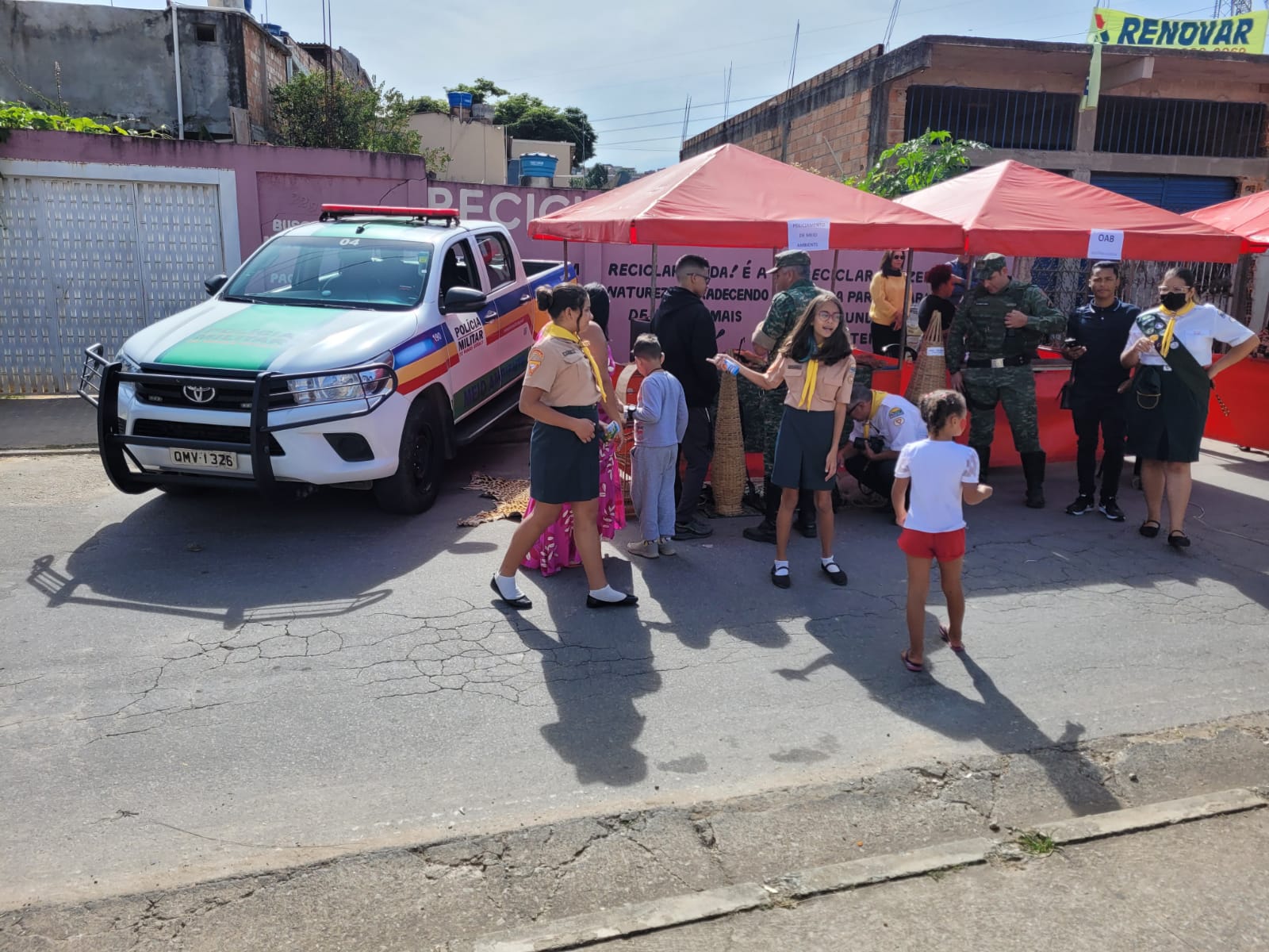 No último sábado (21/05), a Polícia Militar  de Minas Gerais, através do 18° BPM, realizou Ação Cívico Social em Nova Contagem, sub área da 38 Cia