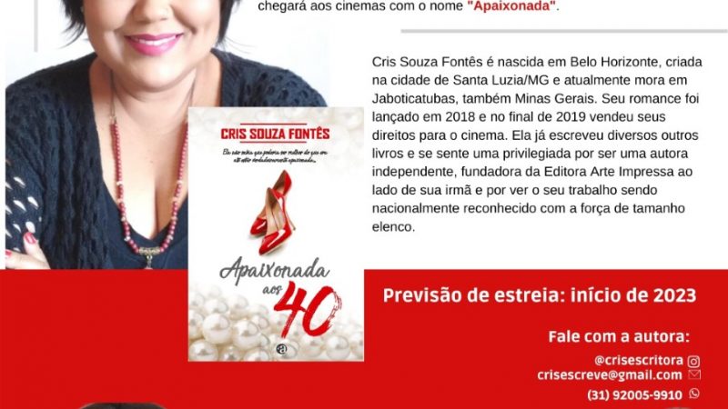 AUTORA MINEIRA TERÁ SEU LIVRO ADAPTADO PARA O CINEMA