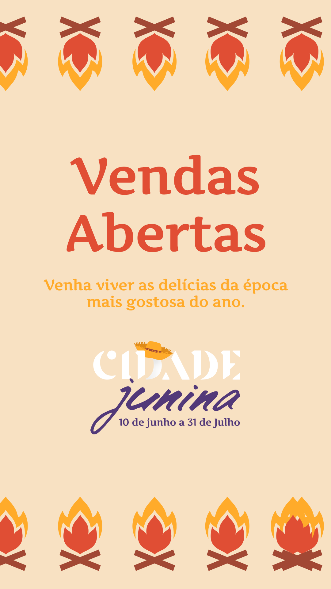 Vendas abertas para a Cidade Junina