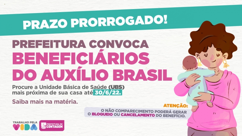 Prefeitura amplia prazo para os beneficiários do Auxílio Brasil comparecerem às UBSs e evitar o bloqueio do benefício