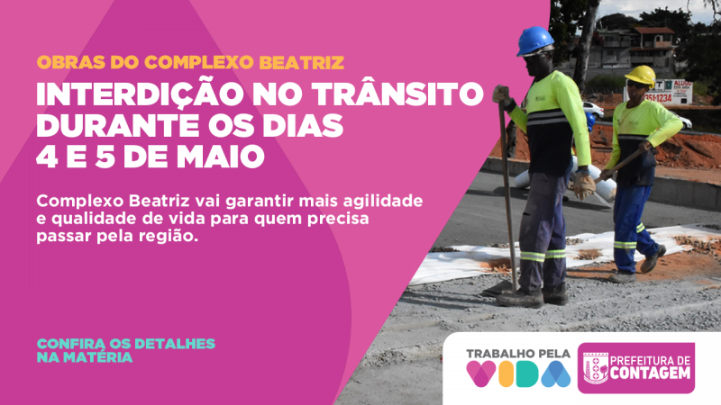 Interdição temporária no viaduto Beatriz está programada para o fim de semana