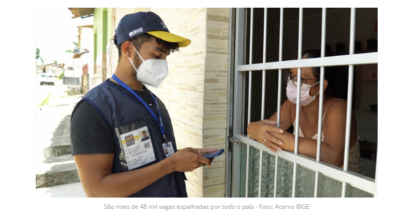 IBGE: Minas Gerais Processo Seletivo 4.633 vagas de recenseadores