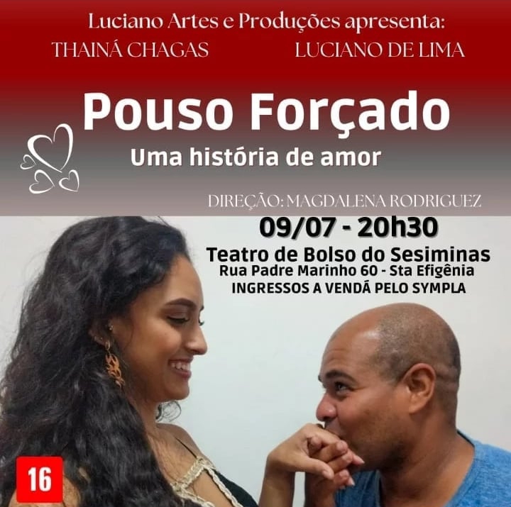 Imperdível: Pouso Forçado Uma História de Amor sábado dia 09/07