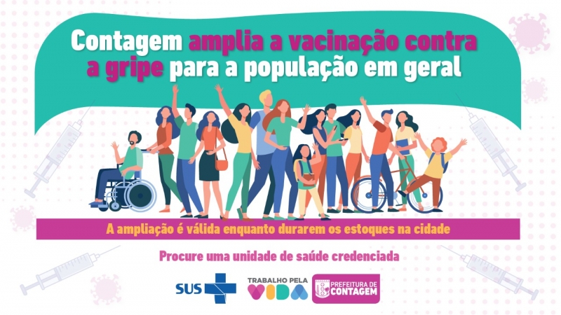 Contagem amplia vacinação contra influenza para toda a população a partir de hoje