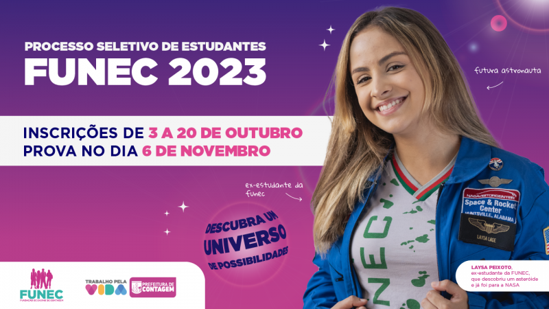 Funec abre inscrições para Processo Seletivo de Estudantes 2023