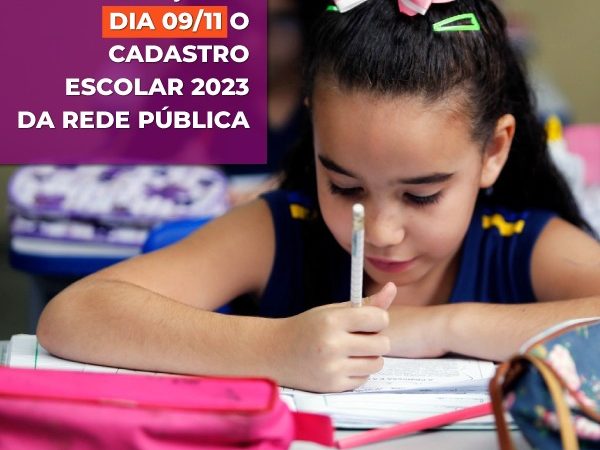 Cadastro Escolar 2023 da rede pública de ensino de Minas Gerais começa na quarta-feira (9/11)