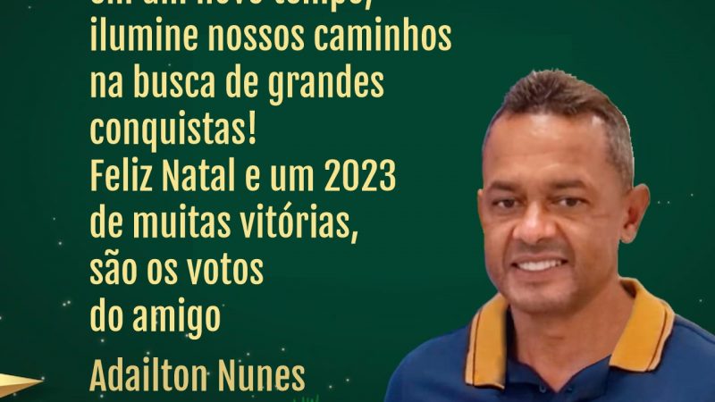 Professor Adailton Nunes deseja boas festas