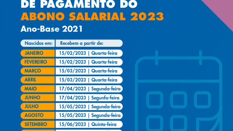 CAIXA INICIA PAGAMENTO DO ABONO SALARIAL CALENDÁRIO 2023 EM 15 DE FEVEREIRO