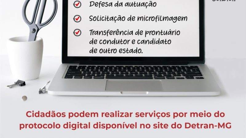 Detran-MG disponibiliza serviços por meio 100% digital