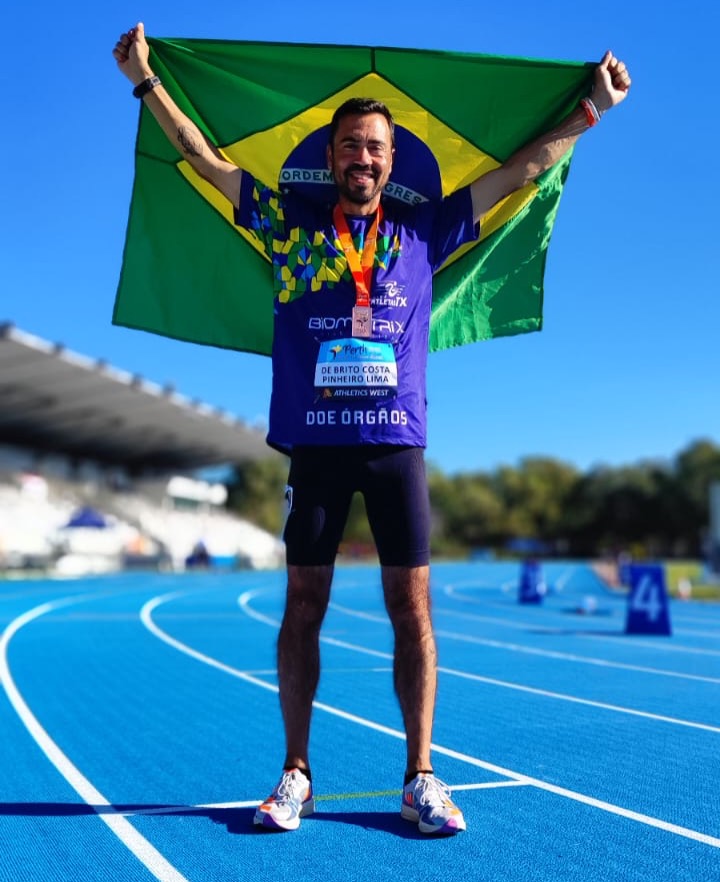 Atleta brasileiro conquista duas medalhas nos jogos mundiais para transplantados na Austrália