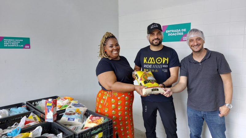 “Kmon Ride”: evento arrecada cerca de 800 quilos de alimentos que beneficiará população vulnerável