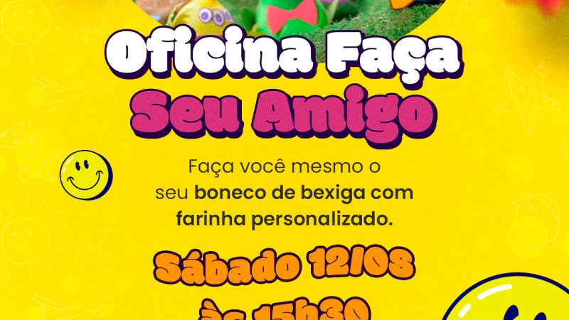 MONTE CARMO SHOPPING REALIZA OFICINA “FAÇA SEU AMIGO” PARA O PÚBLICO INFANTIL