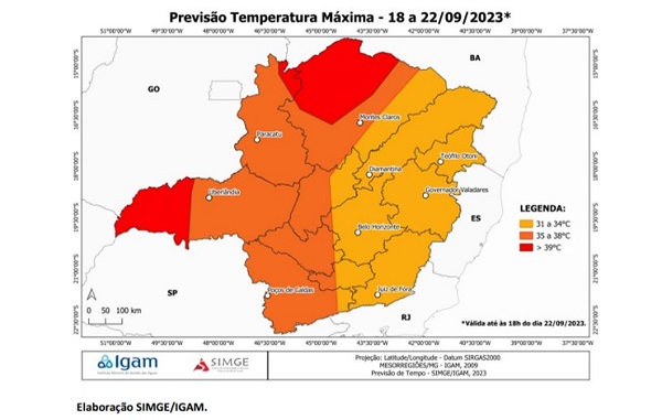 Onda de calor em MG pode superar os 39°C e aumentar o risco de incêndios florestais no estado