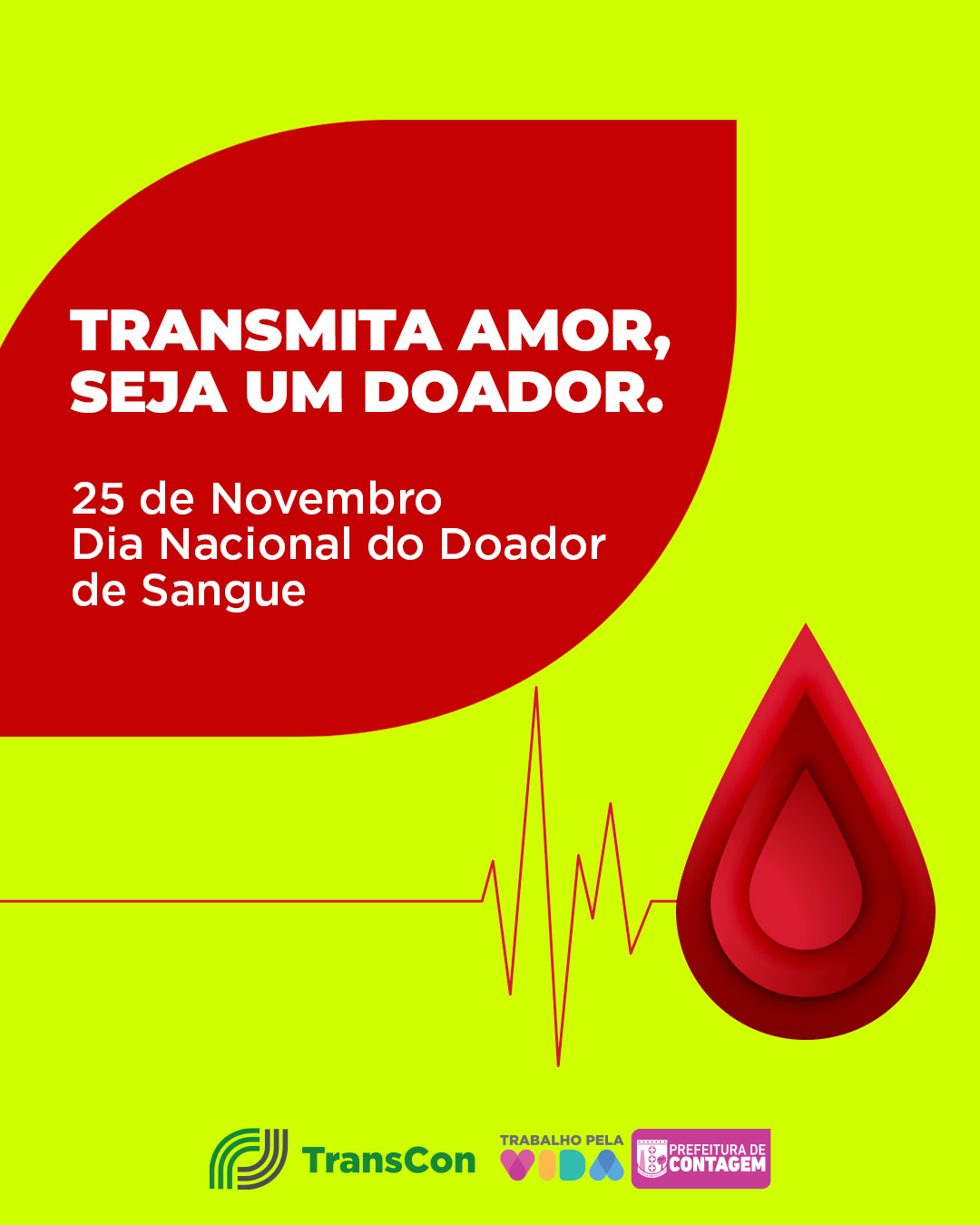 “Transmita amor, seja um doador”: Transcon realiza campanha de doação de sangue