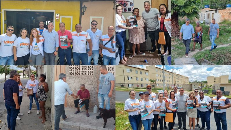 Vereador Hugo Vilaça visita residências, comércios de rua e sinais de trânsito pra apresentar prestação de contas do Mandato