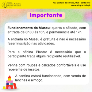 Férias de janeiro: MHNJB-UFMG tem programação para todas as idades