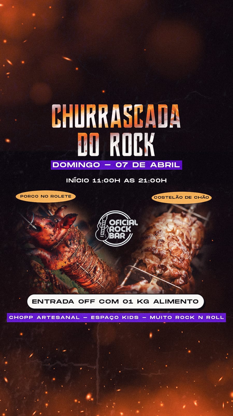 Oficial Rock Bar informa: vem aí CHURRASCADA DO ROCK (07/04)