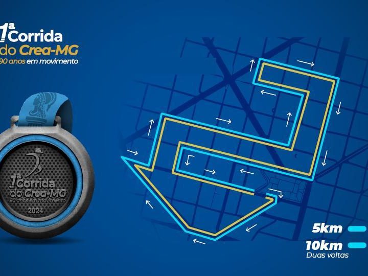 Inscrições para corrida de 90 anos do Crea-MG se encerram na próxima quarta-feira