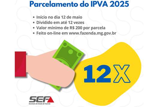 Minas Gerais abre parcelamento do IPVA 2025 vencido