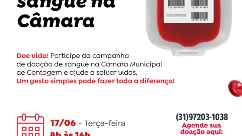 Câmara realiza campanha de doação de sangue