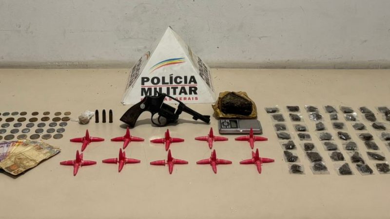 CONTAGEM: 18º BPM – Militares prendem três pessoas com drogas e armas, no final de semana