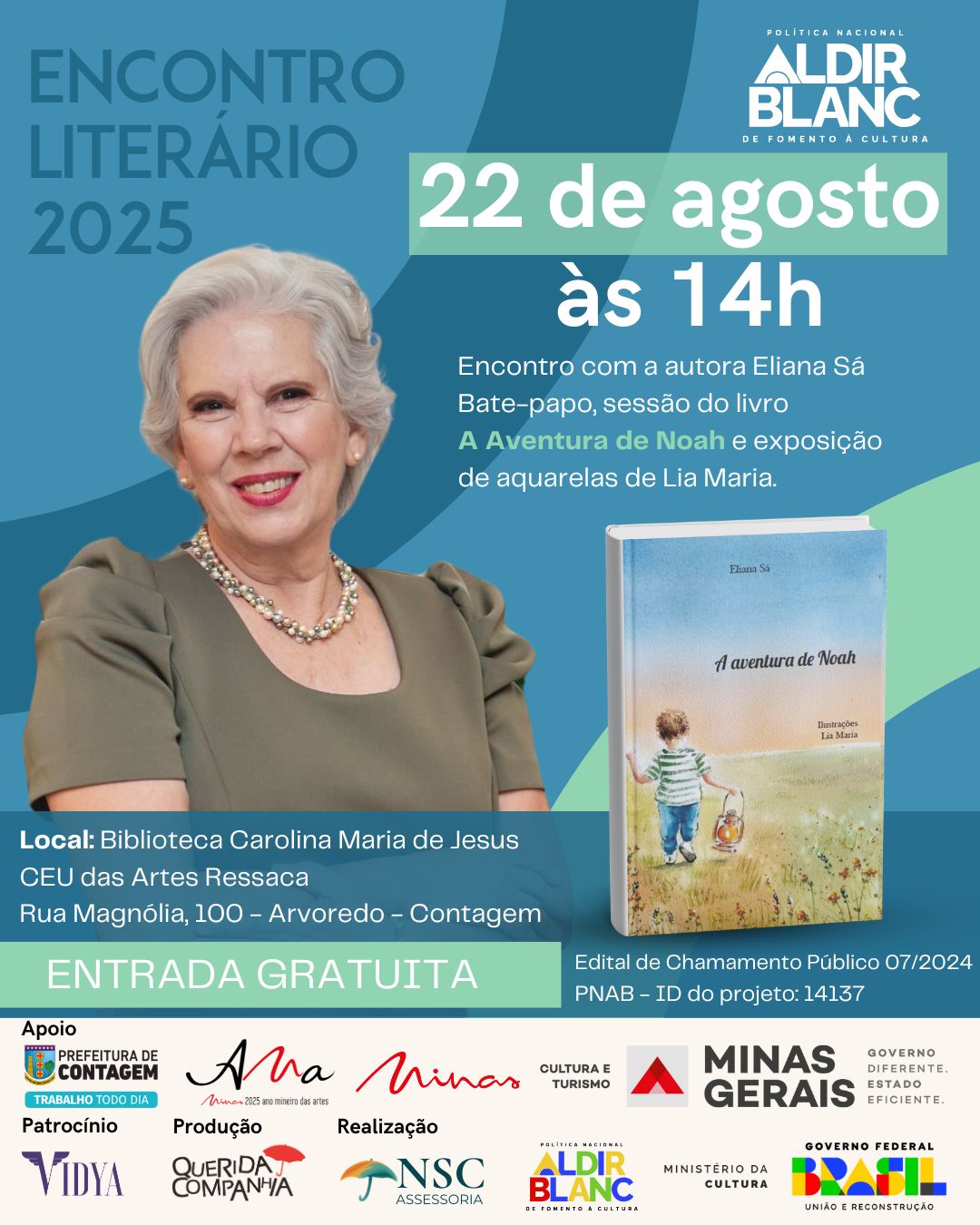 Contagem recebe evento de circulação do Livro “A Aventura  de Noah”, que leva reflexão sobre crianças prematuras