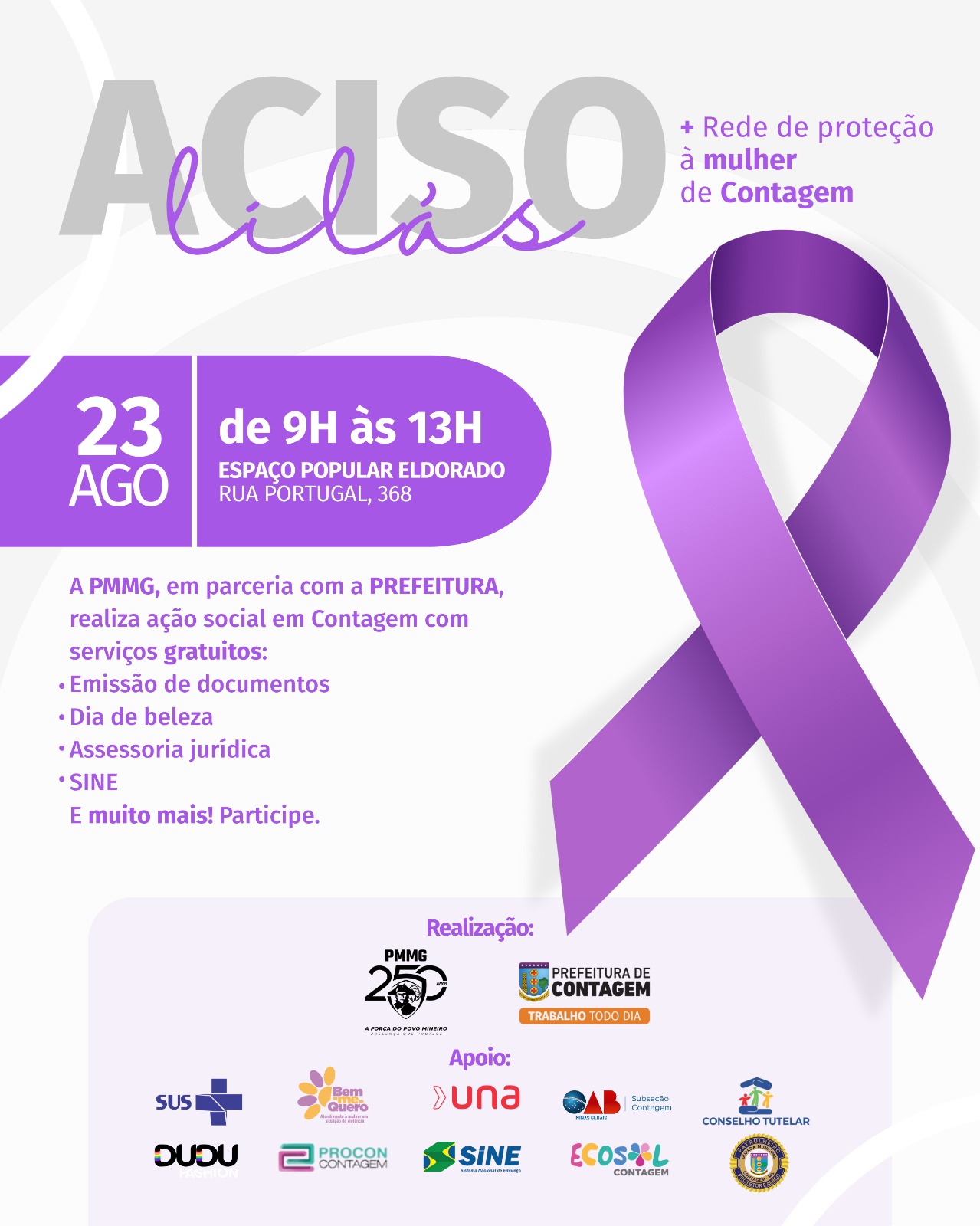 Una Contagem realiza Ação Social com serviços gratuitos para a comunidade