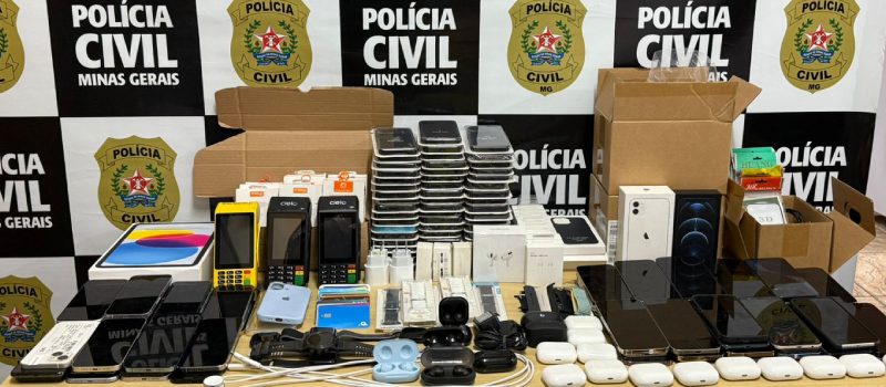 Polícia Civil apreende mais de 60 celulares em ação contra crimes patrimoniais na Região Metropolitana de Belo Horizonte