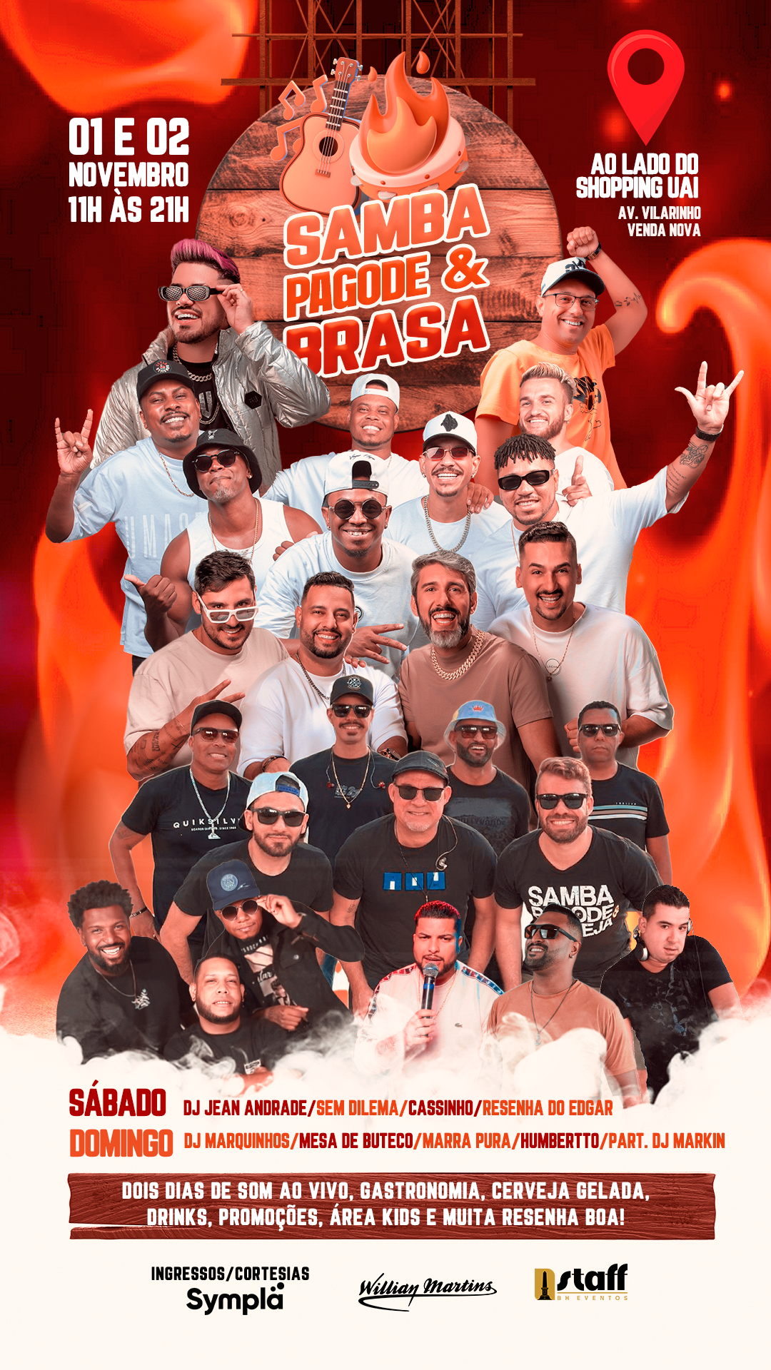 Festival Samba, Pagode & Brasa movimenta BH com shows e gastronomia