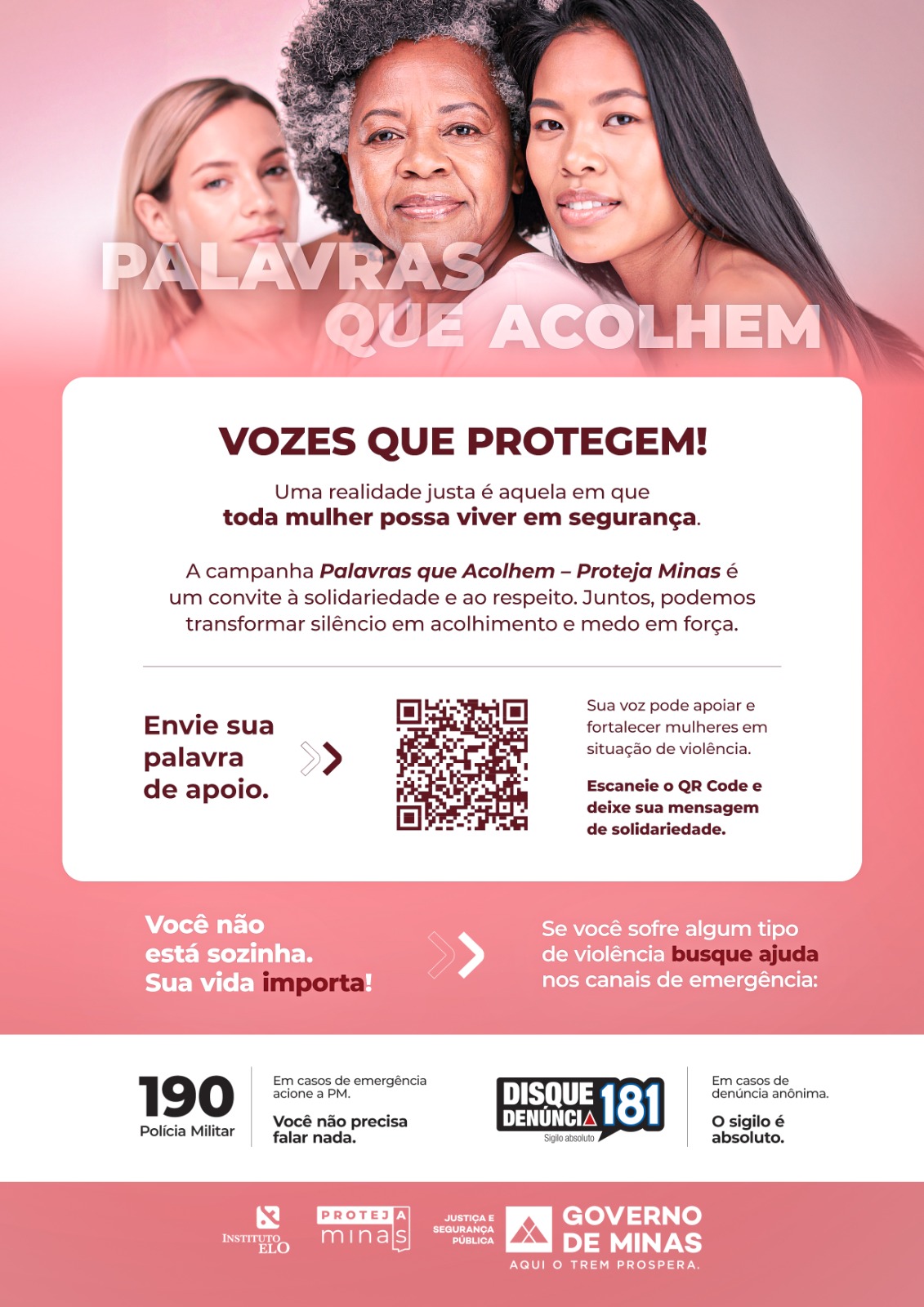 ‘Palavras que Acolhem – Proteja Minas’: uma corrente de apoio pelo fim da violência contra mulheres e meninas
