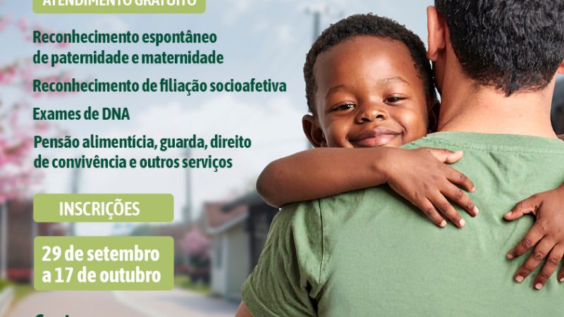 Defensoria Pública abre inscrições para o Mutirão Direito a Ter Pai em Contagem e mais 36 unidades do interior