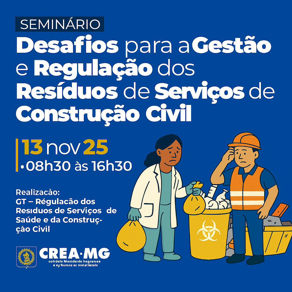 Gestão e regulação de resíduos são temas de Seminário no Crea-MG