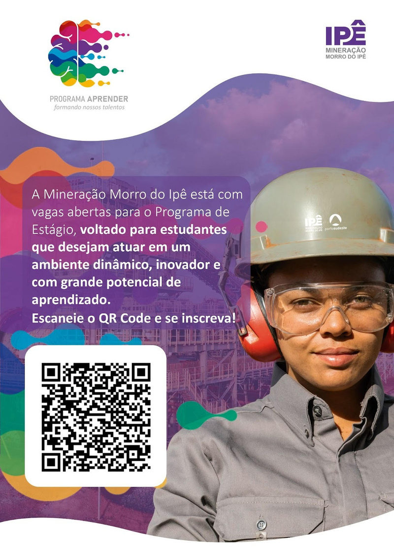 Mineração Morro do Ipê abre inscrições para Programa de Estágio 2026