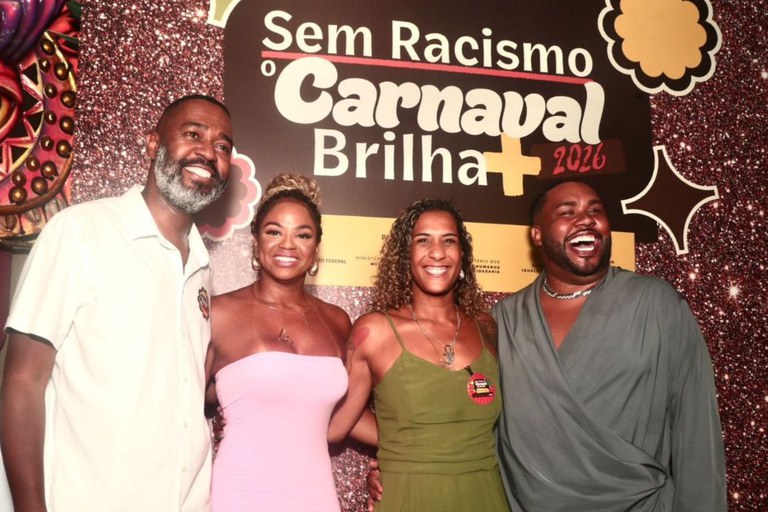 Governo do Brasil lança campanha ‘Sem Racismo o Carnaval Brilha Mais’, no Rio de Janeiro