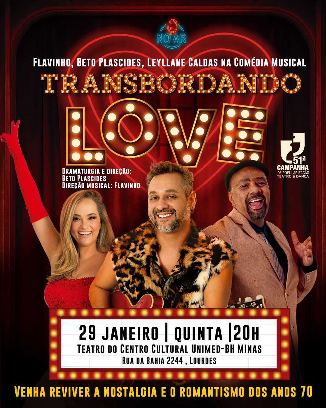 Na 51ª Campanha de Popularização do Teatro e da Dança: Transbordando Love irá emocionar o público