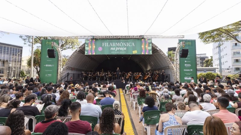 Filarmônica de Minas Gerais se apresenta na praça da Glória, domingo (12/7)