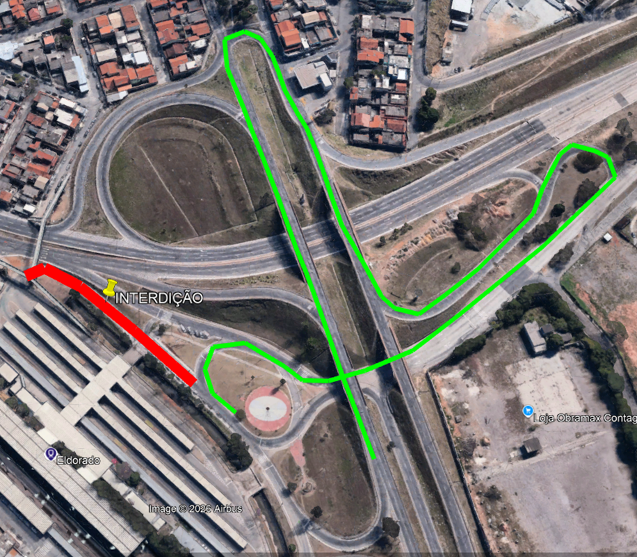 Fiquem atentos! Interdição do trânsito na rua de acesso à Estação Metrô Eldorado